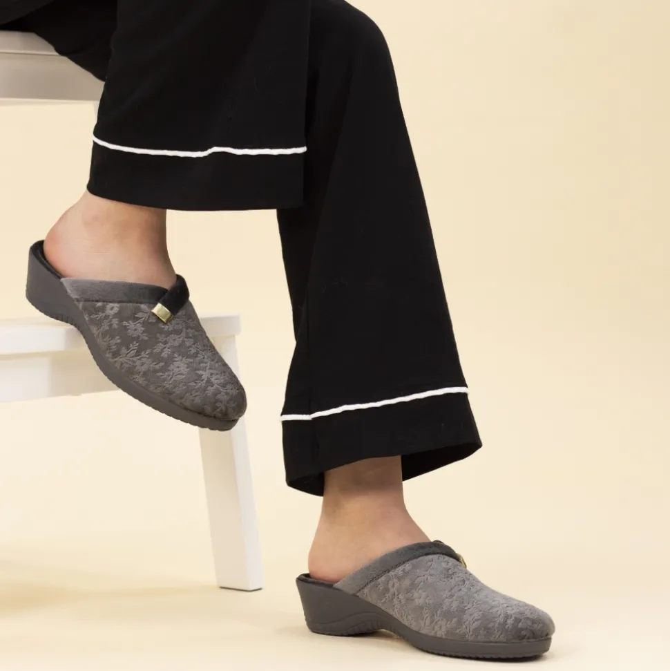 Lunar Shoes Hausschuh | Pantoletten*Amarettograuer Mule-Slipper
