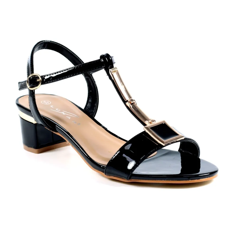 Lunar Shoes Absätze | Peep Toe*Blaze Schwarze Lacksandale