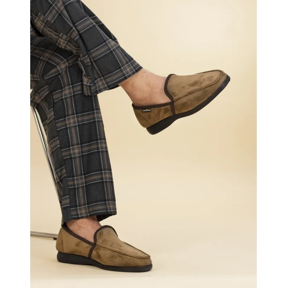 Herren Lunar Shoes Herren Hausschuhe*Eden Brauner Slipper