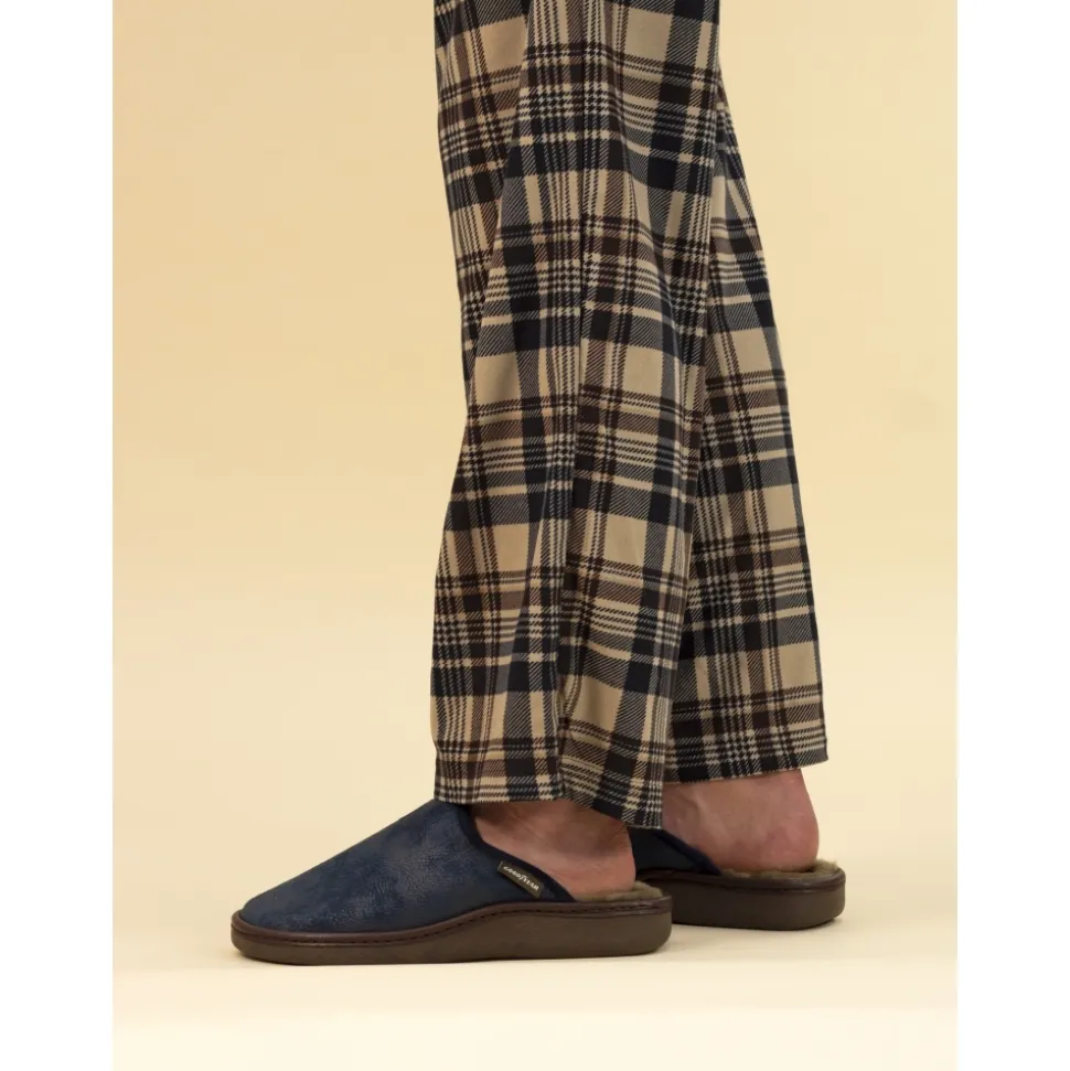 Herren Lunar Shoes Herren Hausschuhe*Glen Navy Mule Slipper