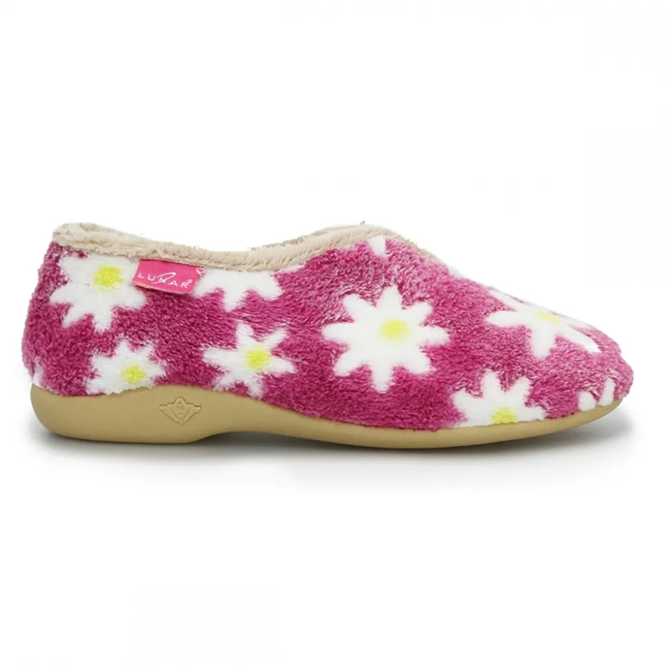 Lunar Shoes Mokassin*Gänseblümchen Rosa Blumenschuh