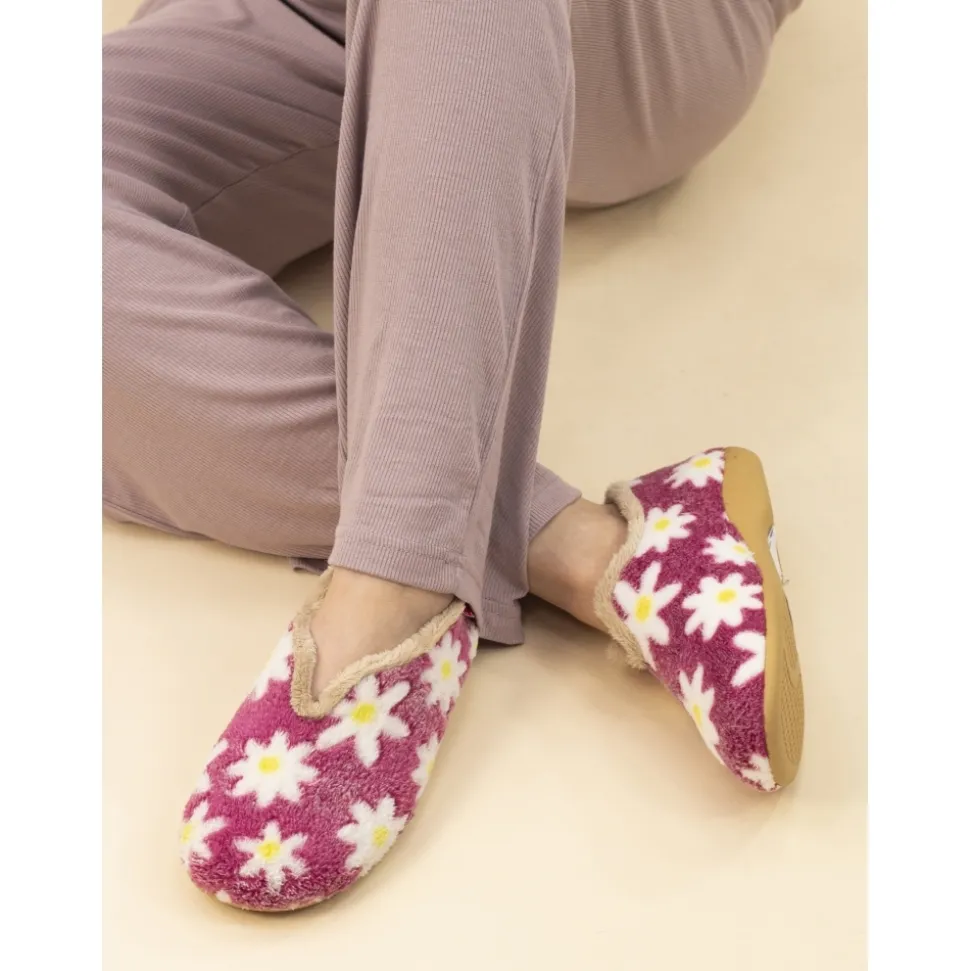 Lunar Shoes Mokassin*Gänseblümchen Rosa Blumenschuh