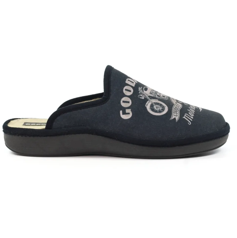 Herren Lunar Shoes Herren Hausschuhe*Graue Pantoletten „Huxley“