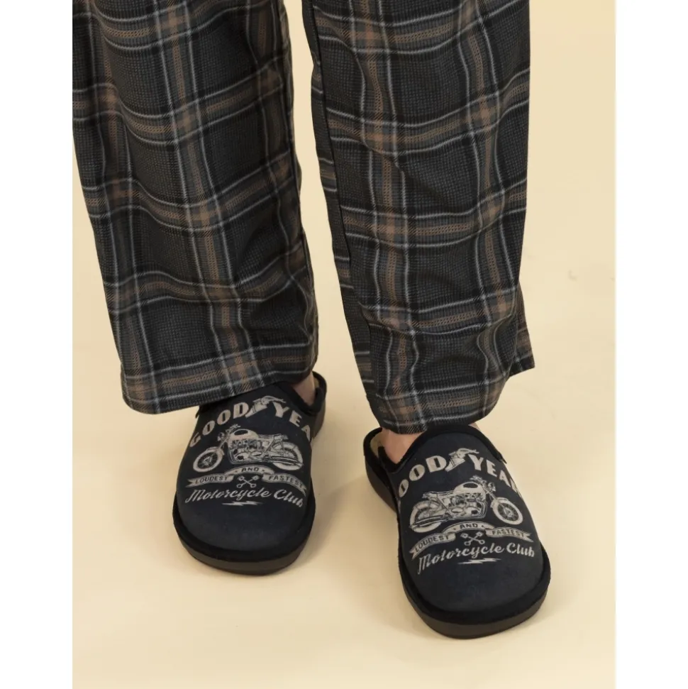 Herren Lunar Shoes Herren Hausschuhe*Graue Pantoletten „Huxley“