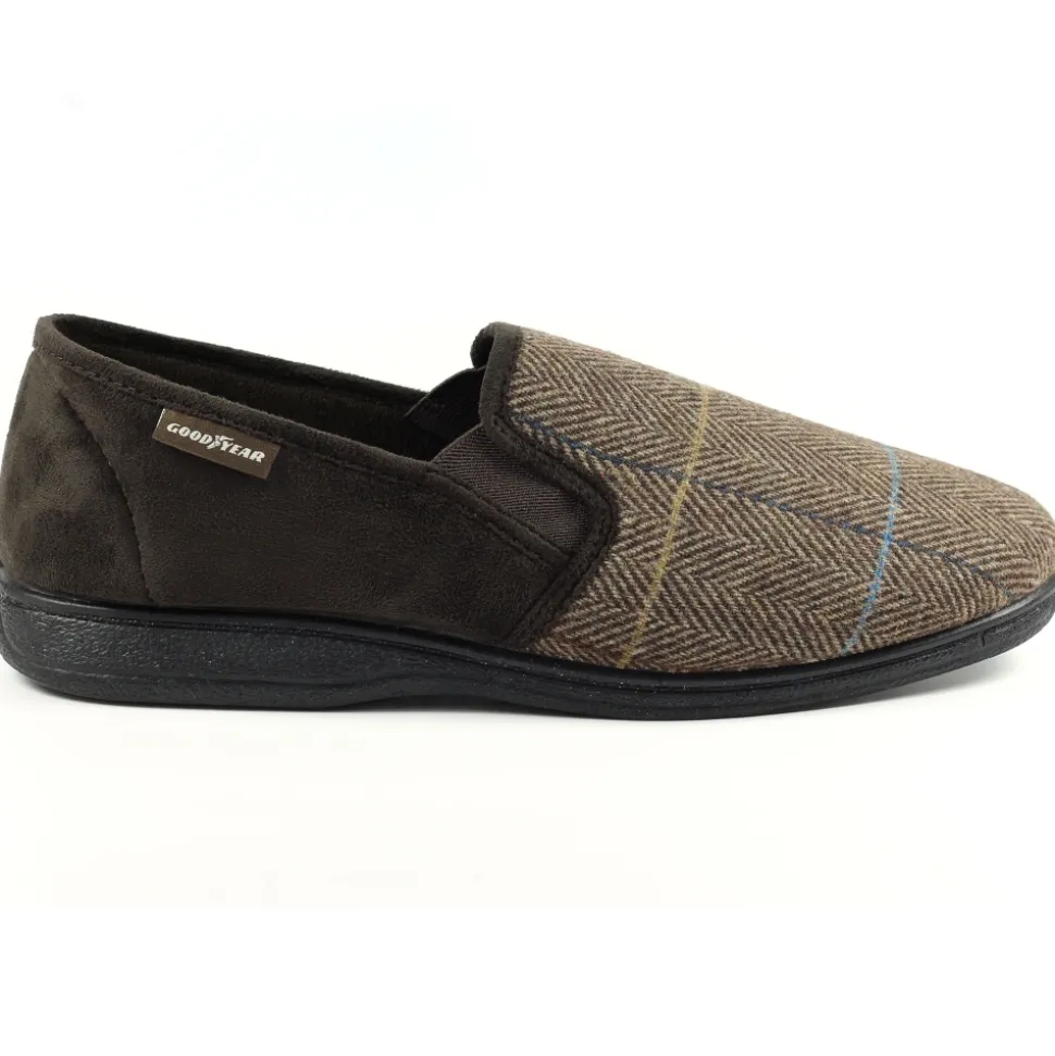 Herren Lunar Shoes Herren Hausschuhe*Harrison Brown Tweed Slipper