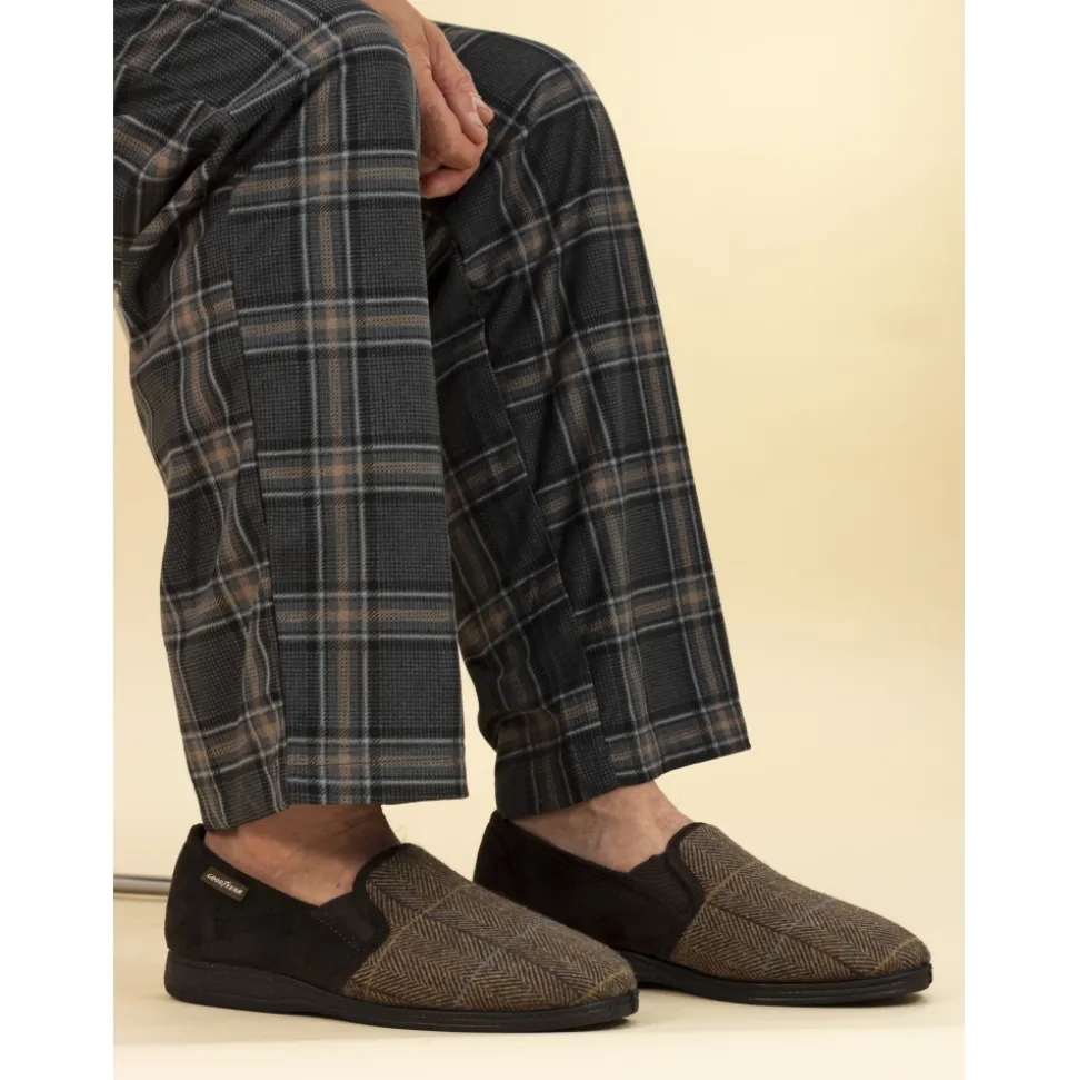 Herren Lunar Shoes Herren Hausschuhe*Harrison Brown Tweed Slipper