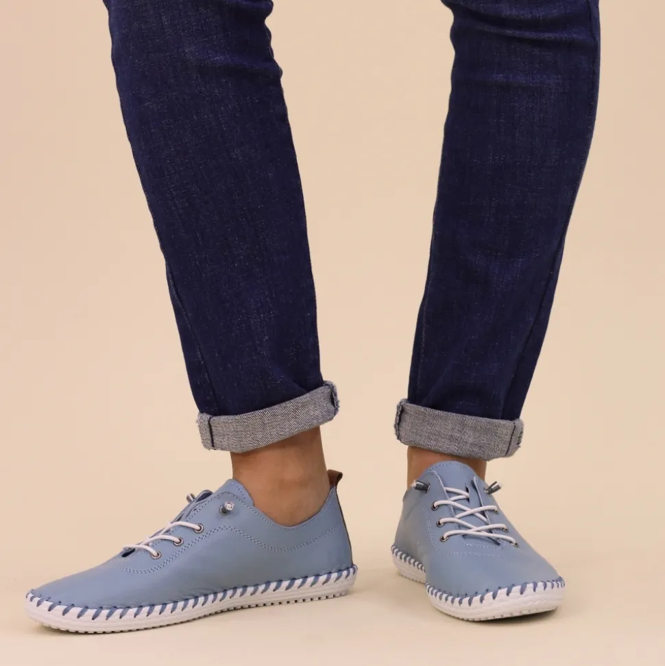 Lunar Shoes Sportschuhe | Halbschuhe*Hellblauer Leder-Plimsoll von St. Ives