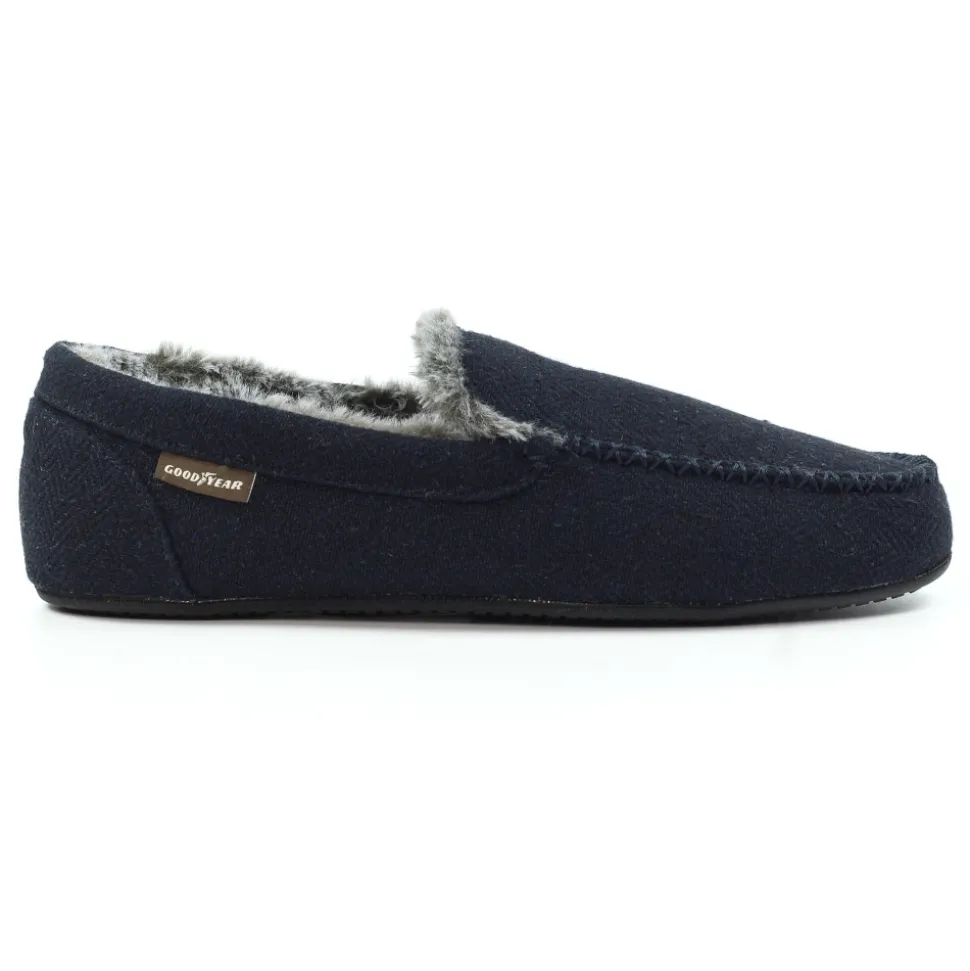 Herren Lunar Shoes Herren Hausschuhe*Hendrix – Marineblauer Slipper