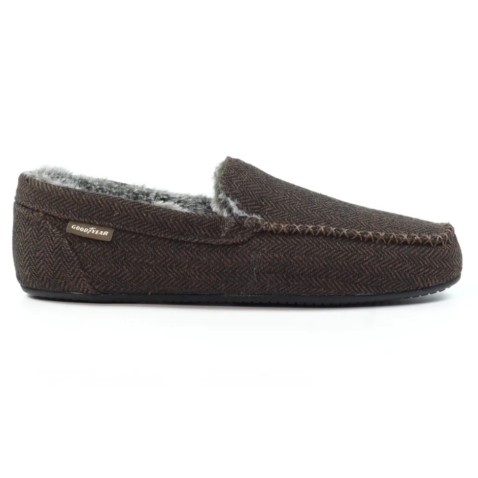 Herren Lunar Shoes Herren Hausschuhe*Hendrix Brauner Slipper