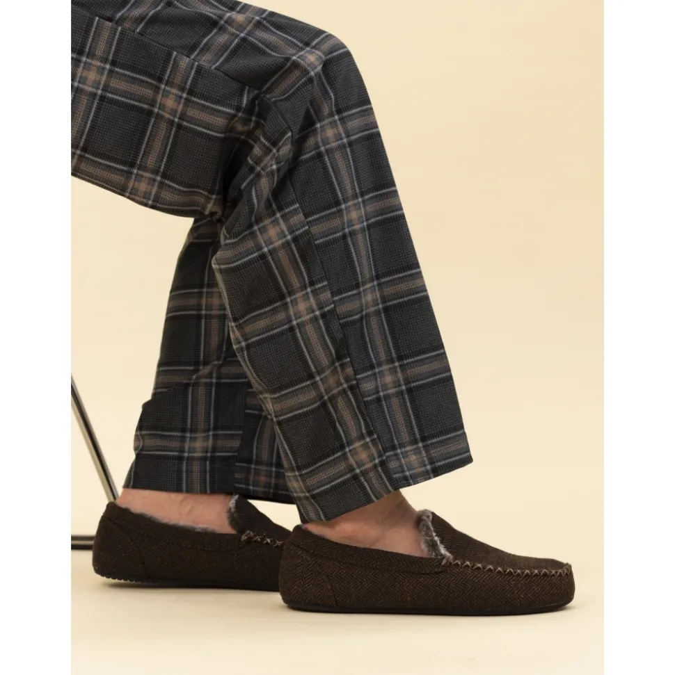 Herren Lunar Shoes Herren Hausschuhe*Hendrix Brauner Slipper