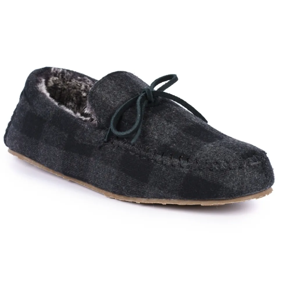 Damen Lunar Shoes Herren Hausschuhe | Hausschuhe Für Damen*Herren-Mokassin-Slipper Aus Filz Mit Holzkaromuster