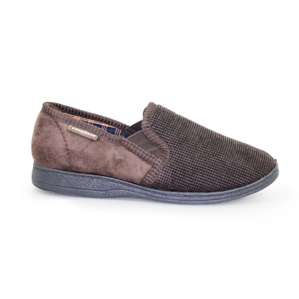 Herren Lunar Shoes Herren Hausschuhe*Mallory brauner Herren-Slipper