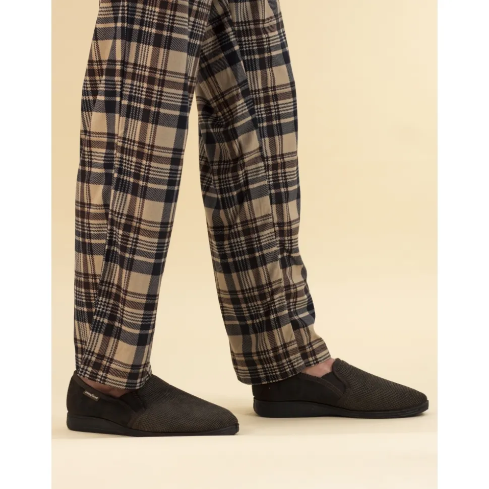 Herren Lunar Shoes Herren Hausschuhe*Mallory brauner Herren-Slipper