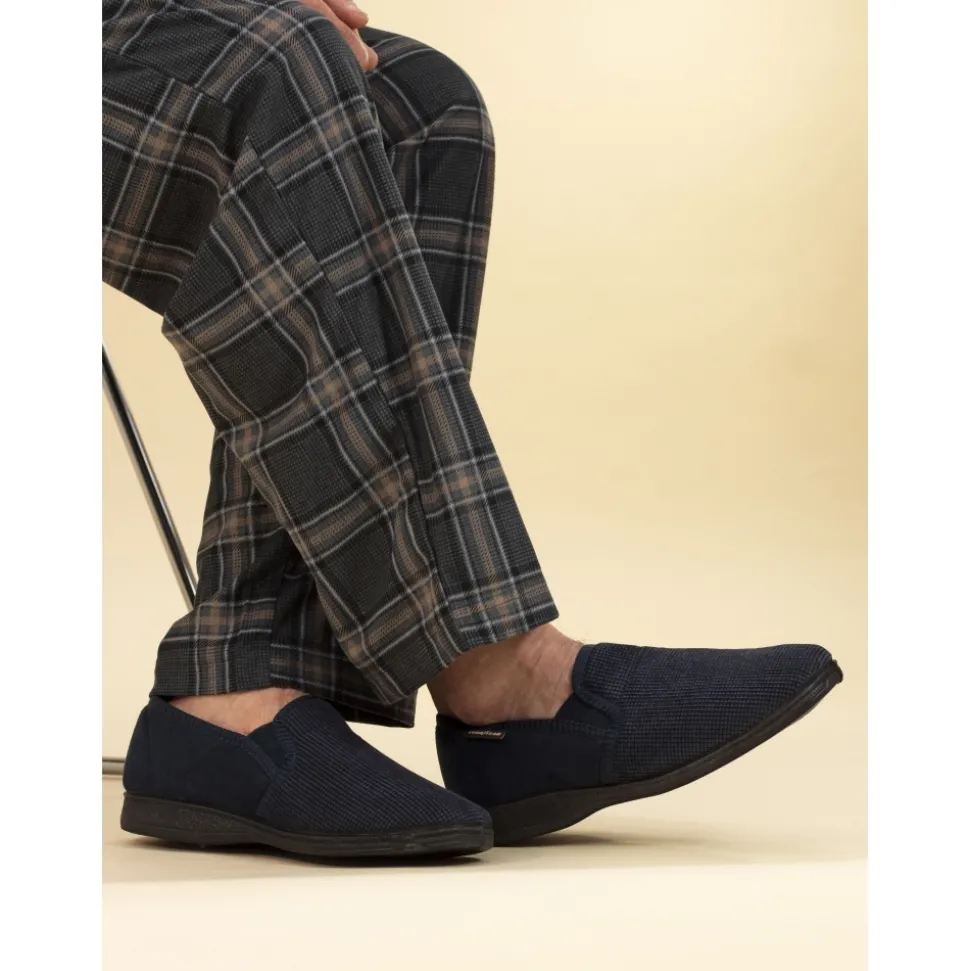 Herren Lunar Shoes Herren Hausschuhe*Marineblauer Herren-Slipper von Mallory