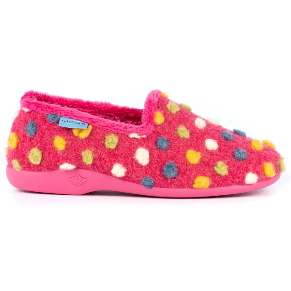 Lunar Shoes Pantoffel*Rosa Gepunkteter Helix-Slipper