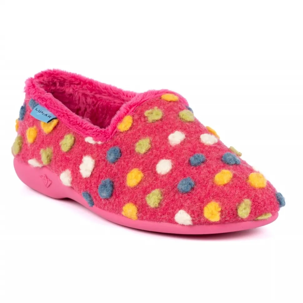 Lunar Shoes Pantoffel*Rosa Gepunkteter Helix-Slipper