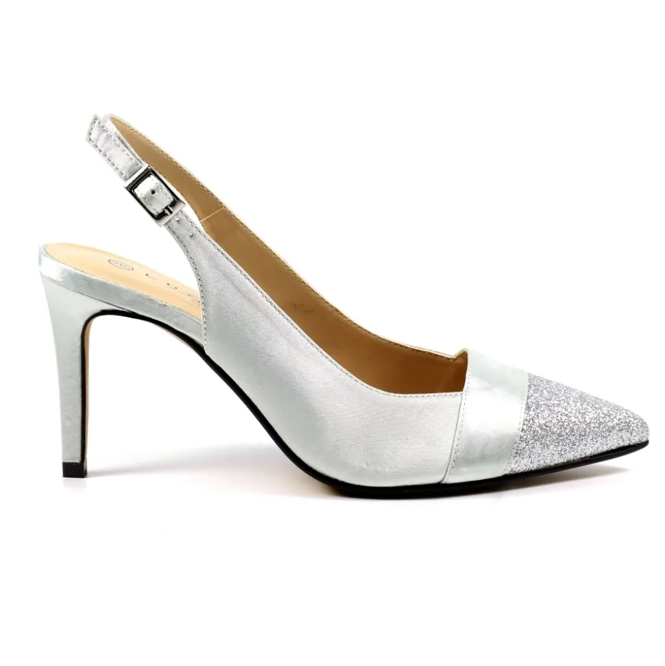 Lunar Shoes Schuhe Und Dazu Passende Taschen | Pumps*Rowena silberner Slingback-Pumps