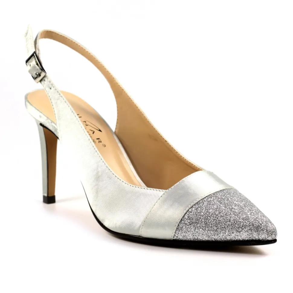 Lunar Shoes Schuhe Und Dazu Passende Taschen | Pumps*Rowena silberner Slingback-Pumps