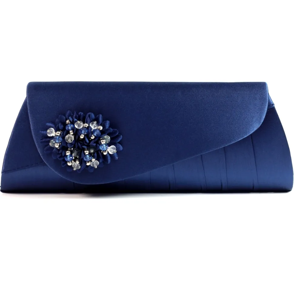 Lunar Shoes Schuhe Und Dazu Passende Taschen | Clutch*Sabrina Tasche Aus Satin Mit Blumenmuster In Blau