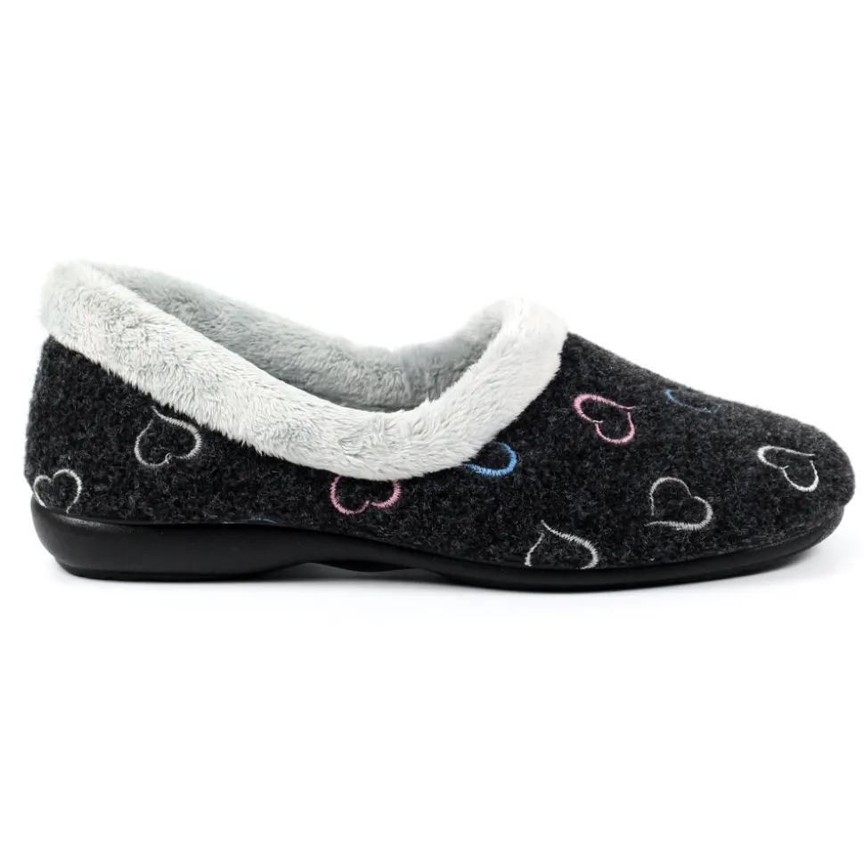 Lunar Shoes Hausschuh*Schwarzer Sandino-Hausschuh