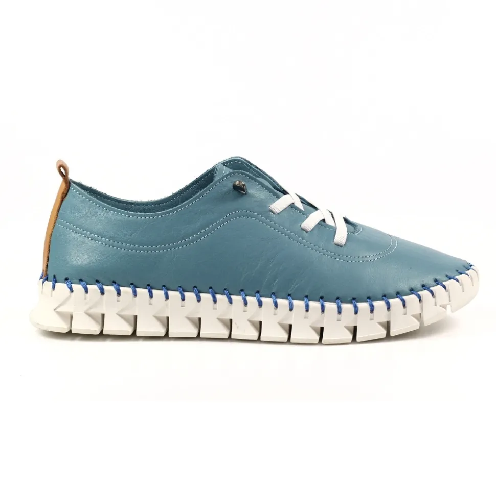 Lunar Shoes Sportschuhe | Halbschuhe*St Austell Hellblauer Leder-Plimsoll