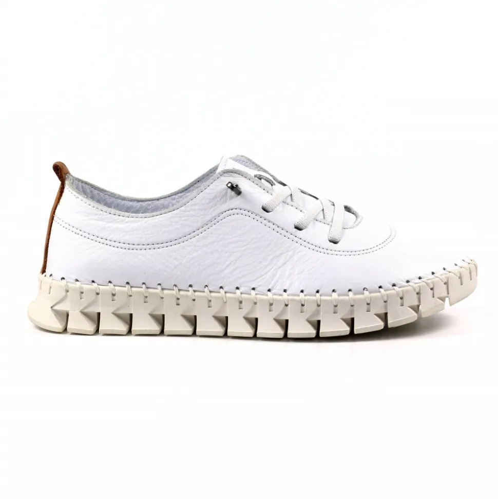 Lunar Shoes Sportschuhe | Halbschuhe*St Austell Plimsoll Aus Weißem Leder