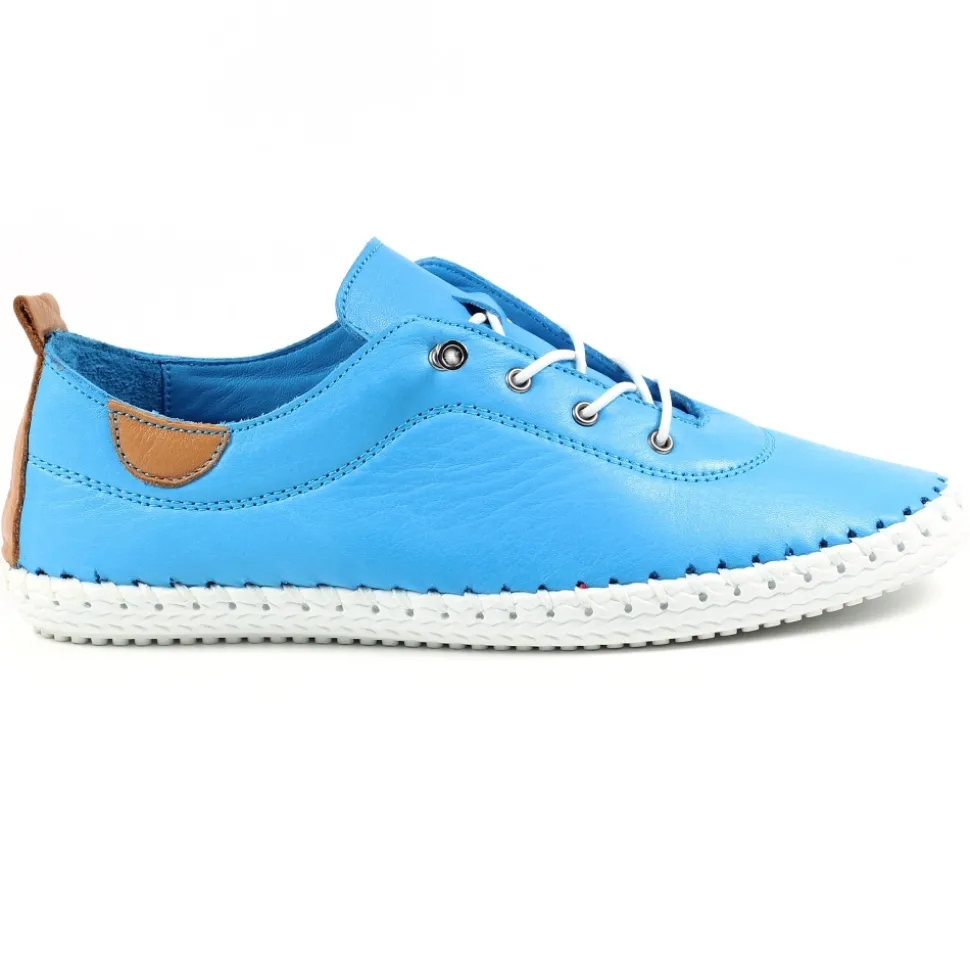 Lunar Shoes Sportschuhe | Halbschuhe*St. Ives – Santorini – Leinenschuhe Aus Blauem Leder