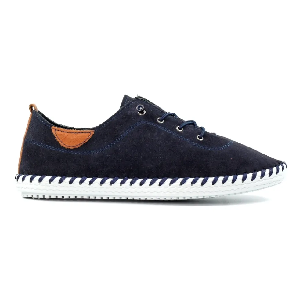 Lunar Shoes Halbschuhe | Flache Schuhe*St Lawrence Navy Leder-Plimsoll