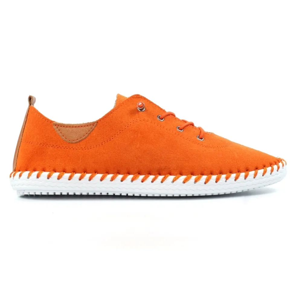 Lunar Shoes Halbschuhe | Flache Schuhe*St. Lawrence Orangefarbener Leder-Plimsoll