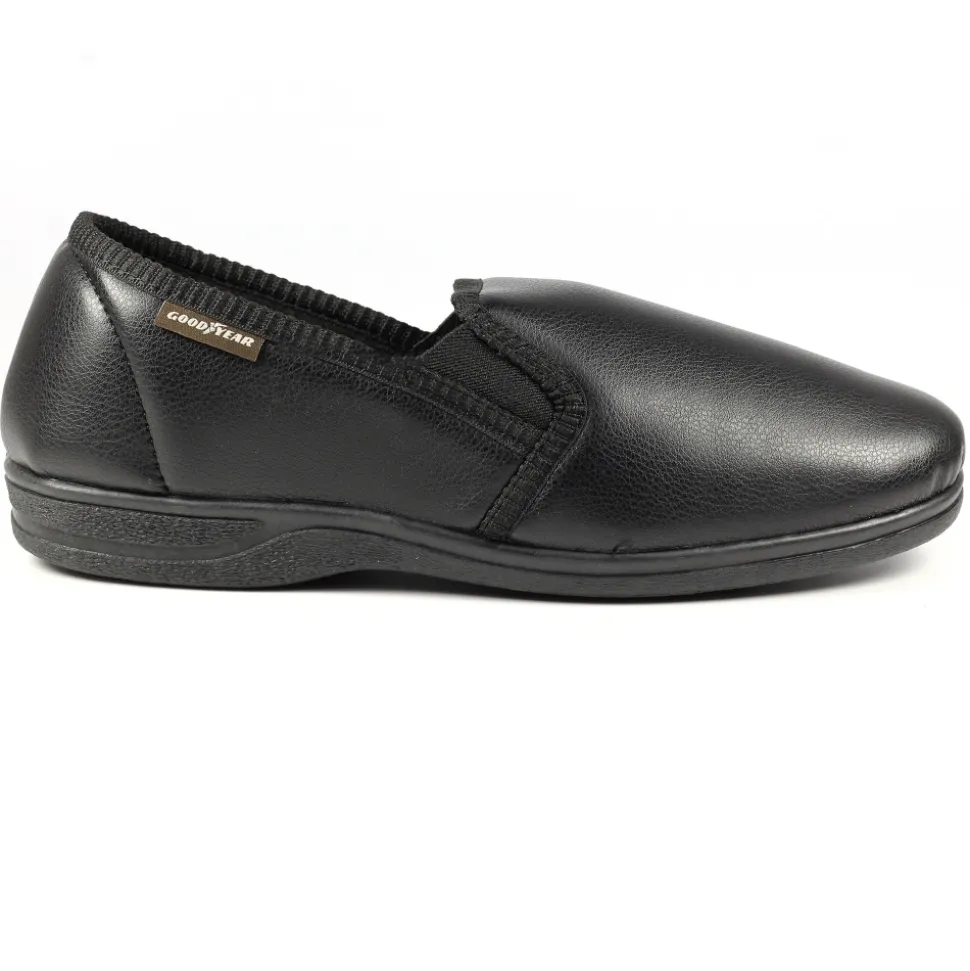 Herren Lunar Shoes Herren Hausschuhe*Trent Schwarzer Slipper