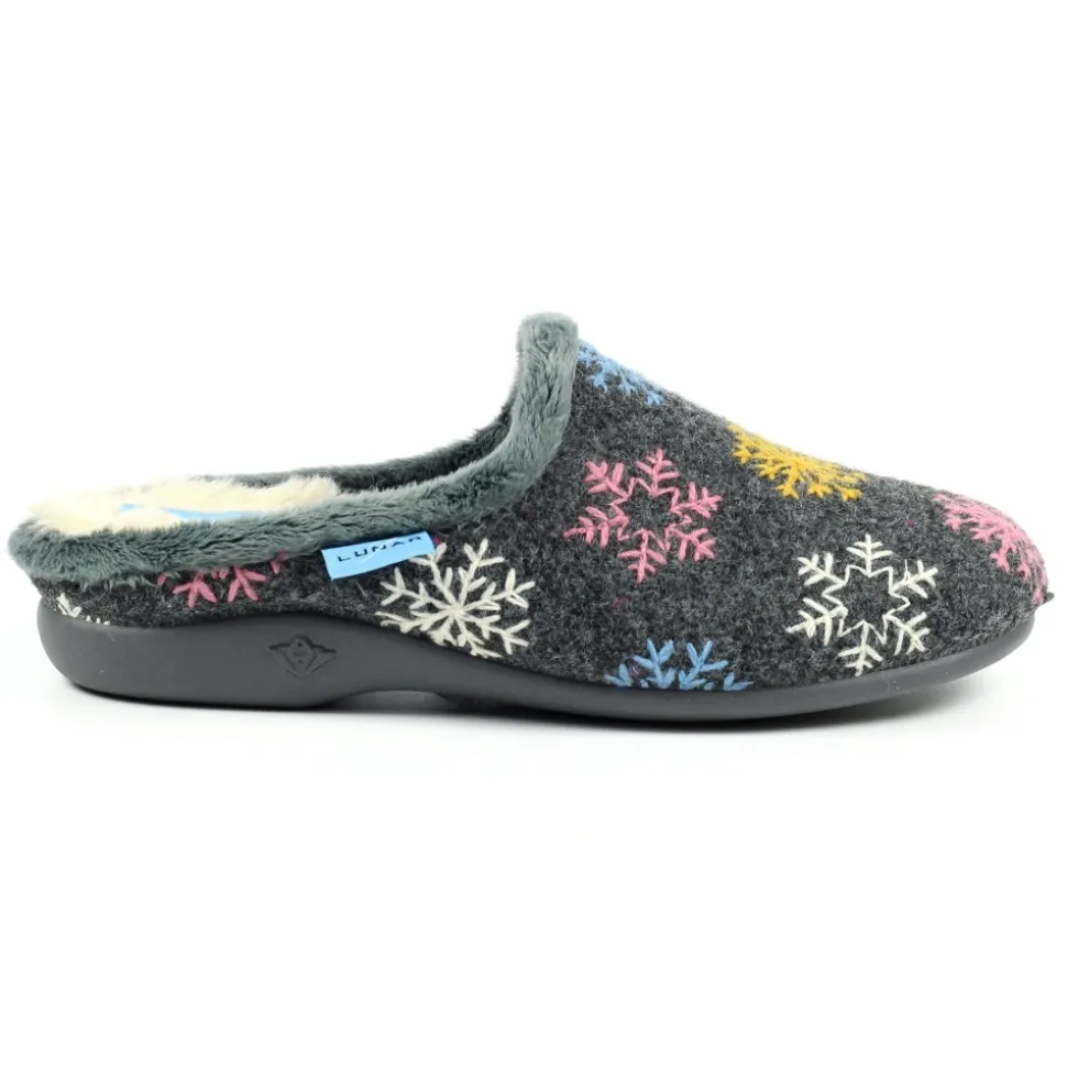 Lunar Shoes Pantoletten | Hausschuh*Wacholdergrauer Pantoffel