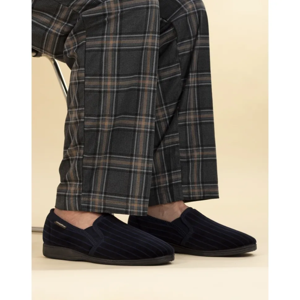 Herren Lunar Shoes Herren Hausschuhe*Ziehen Sie Einen Komplett Blauen, Weichen Slipper An