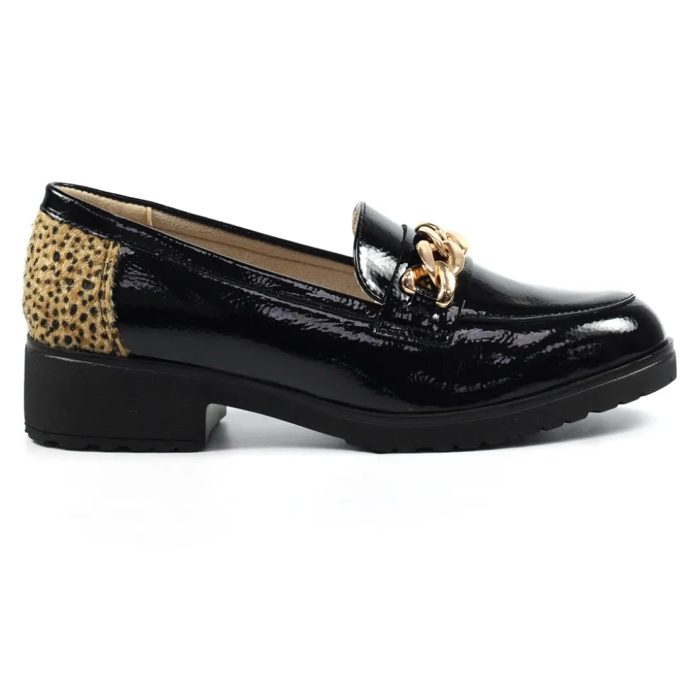 Lunar Shoes Collegeschuhe | Flache Schuhe*Zora, Goldener Schuh Mit Animalprint